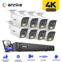 ANNKE 8MP PoE Überwachungskamera Set Außenbereich 8 Kameras, E-Mail Alarm, Fernzugriff,2TB HDD von ANNKE