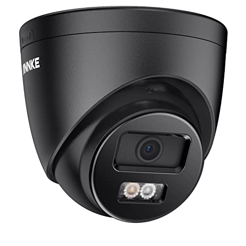 ANNKE C500 3K PoE CCTV Kamera Schwarz, Wired IP Überwachungskamera aussen mit Scheinwerfer, Farb-Nachtsicht, Personen-/Fahrzeug-/Tiererkennung, unterstützt Micro-SD-Kartensteckplatz, IP67 von ANNKE