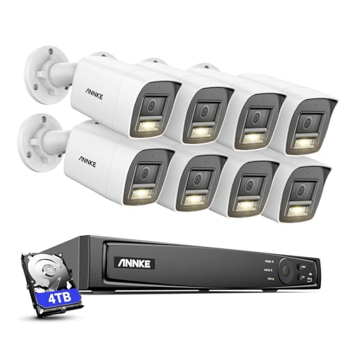 ANNKE H1200 12MP PoE Überwachungskamera Set, mit 8X 12Megapixel PoE Kamera + 4TB HDD 16CH NVR für 24/7 Aufnahme, IP67 Wetterfest, 30 Meter Farb-/IR-Nachtsicht mit Audio ANNKE H1200 12MP PoE Überwachungskamera Set, mit 8X 12Megapixel PoE Kamera + 4TB HDD 16CH NVR für 24/7 Aufnahme, IP67 Wetterfest, 30 Meter Farb-/IR-Nachtsicht mit Audio von ANNKE