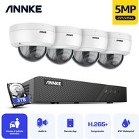 Videoüberwachungskit poe 8 kanäle nvr 4×5MP ip kameras audioaufzeichnung farbnachtsicht überwachungskamera kit - 3TB hdd - Annke von ANNKE