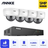 Videoüberwachungskit poe 8 kanäle nvr 4×5MP ip kameras audioaufzeichnung farbnachtsicht überwachungskamera kit - 0TB - Annke von ANNKE