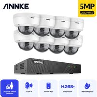 Videoüberwachungssets PoE,8 Kanal nvr 8×5MP Outdoor ip Kameras Audioaufzeichnung Farbnachtsicht Überwachungskamera Kit - 0TB - Annke von ANNKE