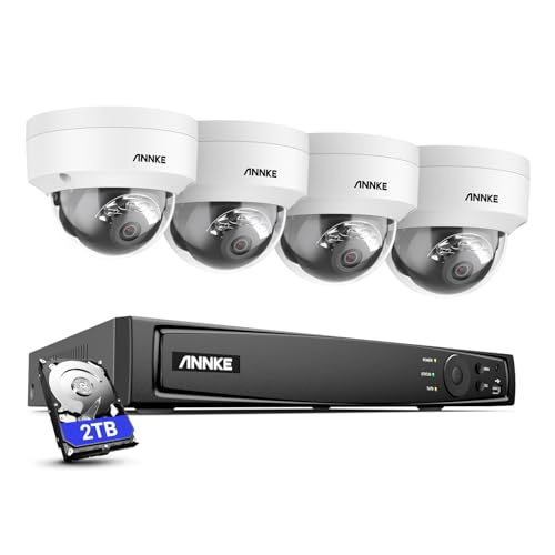 ANNKE H800 4K Überwachungskamera Set, PoE Kamera mit Audio, 12MP 8CH NVR mit 4X IP Dome Kameras, 2TB Festplatte für 24/7 Aufnahme, KI Person & Fahrzeugerkennung, IK08 Vandalismusgeschützte & IP67 ANNKE H800 4K Überwachungskamera Set, PoE Kamera mit Audio, 12MP 8CH NVR mit 4X IP Dome Kameras, 2TB Festplatte für 24/7 Aufnahme, KI Person & Fahrzeugerkennung, IK08 Vandalismusgeschützte & IP67 von ANNKE