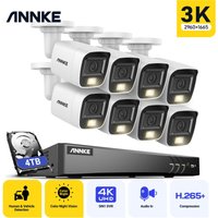 ANNKE Kabelgebundenes Überwachungskamera Set Außen,4K DVR und 8× 5MP Kameras Farb Nachtsicht,Fernzugriff,4TB HDD ANNKE Kabelgebundenes Überwachungskamera Set Außen,4K DVR und 8× 5MP Kameras Farb Nachtsicht,Fernzugriff,4TB HDD von ANNKE
