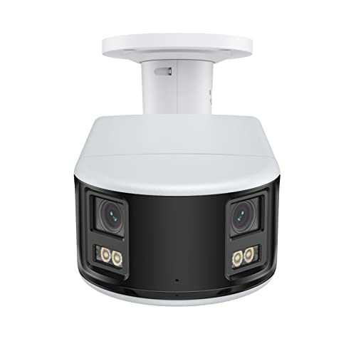 ANNKE NCD800 4K Dual-Lens Überwachungskamera, Panorama PoE Doppelobjektiv Kamera außen, Personen- und Fahrzeugerkennung, Farb-Nachtsicht, Zwei-Wege-Audio, aktivem Alarm mit Warnlicht, NightChromaTM von ANNKE