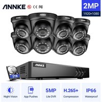 ANNKE Überwachungskamera Set DVR 8×1080P Smart IR Nachtsicht Wasserdichte Fernzugriff CCTV Kamera Videoüberwachungssets 2TB von ANNKE