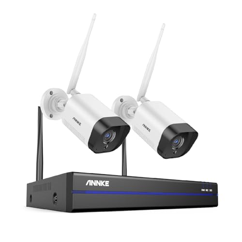 ANNKE WLAN Überwachungskamera Set Aussen Kabellos 3MP Full HD Überwachungssystem 10CH 5MP NVR mit 2X Überwachungskameras Personenerkennung 2-Wege-Audio H.264+ Videokomprimierung IP66 Arbeit mit Alexa ANNKE WLAN Überwachungskamera Set Aussen Kabellos 3MP Full HD Überwachungssystem 10CH 5MP NVR mit 2X Überwachungskameras Personenerkennung 2-Wege-Audio H.264+ Videokomprimierung IP66 Arbeit mit Alexa von ANNKE