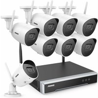 WS500 8CH 5MP nvr Outdoor WiFi Überwachungskamera mit 6 5MP WiFi Kameras 2T2R mimo Antennen, 30M Nachtsicht exir 3.0, H.265+ Videoformat und von ANNKE