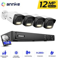 12MP cctv Überwachungskamera System Smart Dual Light Motion Detection Nachtsicht Videoüberwachungssets 4Kamera - 1TB - Annke von ANNKE
