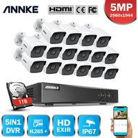 16CH 5MP Lite hd Videosicherheitssystem 5IN1 H.265+ dvr mit 16PCS 5MP tvi wasserdichtes Überwachungskamerasystem CCTV-Kit - mit 1TB Festplatte - Annke von ANNKE