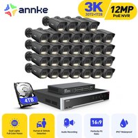3K Außen Überwachungskamera,32 Kanal nvr und 32x 5MP PoE ip Kamera H.265+ Farbnachtsicht, Videoüberwachungsset,4TB hdd - Annke von ANNKE