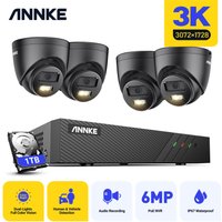 Annke 5mp Videoüberwachungskit 4 Infrarot Kamera Smart Dual Light Nachtsicht Überwachungskamera Kit 1tb von ANNKE