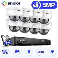 Berwachungskamera Set nvr 8× Kamera Außen IP66 Intelligentes Mikrofon Fernzugriffskamera Videoüberwachung System 2TB - Annke von ANNKE
