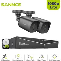 Berwachungskamera Set 8CH 1080N dvr Fernzugriff 2×TVI 1080P Bullet Kamera ir Nachtsicht Wasserdichte IP66 -1TB hdd - Sannce von SANNCE
