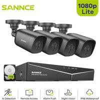 Berwachungskamera Set 8CH 1080N dvr Fernzugriff 4×TVI 1080P Bullet Kamera Wasserdichte IP66 ir Nachtsicht -1TB hdd - Sannce von SANNCE