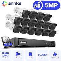 Annke - berwachungskamera Set 5MP×16Kamera Außen poe Nachtsicht Videoüberwachungssets Fernzugriffs Kamera 1TB von ANNKE