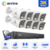 Berwachungskamera Set Außenbereich, 8CH nvr 8 Kamera Intelligente Dual Licht,Nachtsicht,2 WegeAudio,Bewegungserkennung, Videoüberwachungsset app/pc von ANNKE