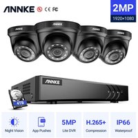 Berwachungskamera Set dvr 4×1080P Smart ir Nachtsicht Wasserdichte Fernzugriff cctv Kamera Videoüberwachungssets 4TB - Annke von ANNKE