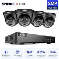 Berwachungskamera Set dvr 4×1080P Smart ir Nachtsicht Wasserdichte Fernzugriff cctv Kamera Videoüberwachungssets - Annke von ANNKE