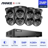 Berwachungskamera Set dvr 8×1080P Smart ir Nachtsicht Wasserdichte Fernzugriff cctv Kamera Videoüberwachungssets - Annke von ANNKE