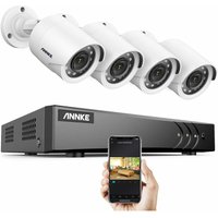 Annke - Kabelgebundenes Überwachungskamera-Set, 4 Kameras 1080p und 5 mp Lite 8CH dvr, 2 mp CCTV-Set, 30 m Nachtsicht, Bewegungserkennung, von ANNKE