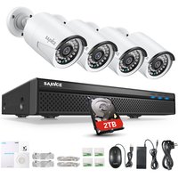 Sannce 8CH 1080P fhd poe Netzwerk Video Sicherheitssystem Mit 4 stücke 2MP cctv Outdoor Wetterfeste ip Kamera Eingebautes Mikrofon – 2TB von ANNKE