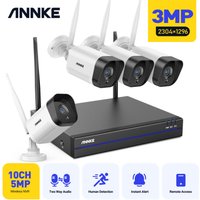 WE400 8CH 3MP Super hd Wireless-Sicherheitskamerasystem mit 4PCS 3MP IP-Kameras Audioaufzeichnungs-Überwachungskit - ohne Festplatte - Annke von ANNKE