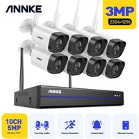 Wlan Überwachungskamera Set 8×3MP Kamera Nachtsicht Bewegungserkennung Wasserdicht WiFi Videoüberwachungssets - Annke von ANNKE