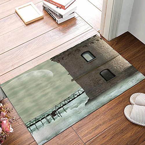 ANNKOOT Weich Badezimmerteppich 50x80 cm,Leuchtturm Meer Zugbrücke Vollmond,rutschfest waschbar Badematte, Badteppich Mikrofaser Saugfähig Badvorleger Duschvorleger ANNKOOT Weich Badezimmerteppich 50x80 cm,Leuchtturm Meer Zugbrücke Vollmond,rutschfest waschbar Badematte, Badteppich Mikrofaser Saugfähig Badvorleger Duschvorleger von ANNKOOT
