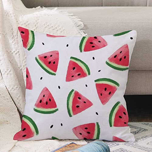 Kissenbezug 45x45 cm,Buntes Muster Wassermelonen Scheiben Essen Trinken Grüne Frucht Malere,Outdoor Kissen Kissenbezüge Kissenhülle Sofa Kissen dekokissen Zierkissen für Wohnzimmer Garten deko draußen von ANNKOOT