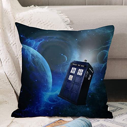 Kissenbezug 45x45 cm,Doctor Who Thema Film Space Kunstdruck,Outdoor Kissen Kissenbezüge Kissenhülle Sofa Kissen dekokissen Zierkissen für Wohnzimmer Garten deko draußen von ANNKOOT