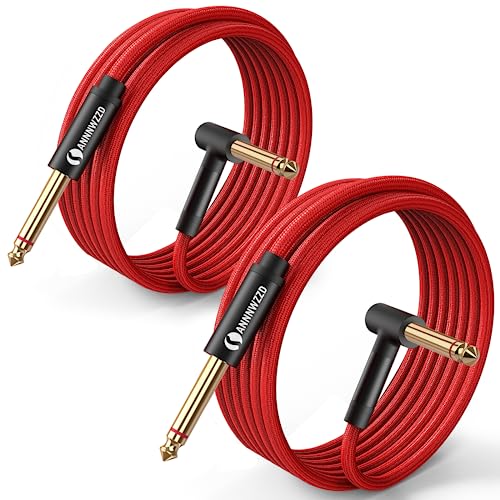 ANNNWZZD Gitarrenkabel, 6,35mm klinkenkabel Professionelles Instrumentenkabel Lärmschutz für Verstärker Gitarre, Bass, Tasteninstrument 5m 2 Pack von ANNNWZZD