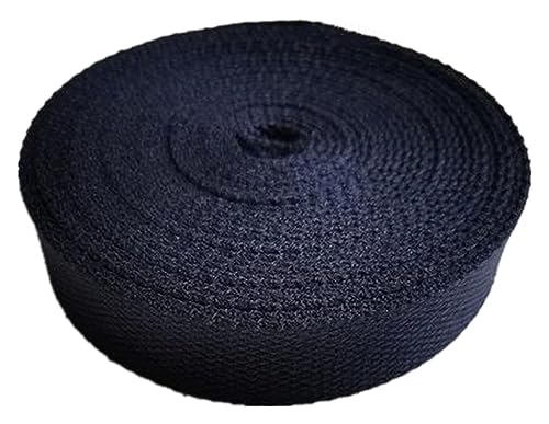 Gurtband aus Nylon, 20 mm, 3/4 Zoll, Polsterband for Taschen, Stühle, Griffe (Farbe: Blau, Größe: 20 mm x 10 Yards) (Farbe: Weiß, Größe: 20 mm x 10 Yards) (Color : Navyblue, Size : 20MM x 20Yards) von ANNURA