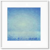 Schwäne Im Blauen Meer, Ein Kunstdruck Mit Aquarell-Charakter, Fotogemälde in Drei Größen 13 X cm, 20 30 cm von ANNblick