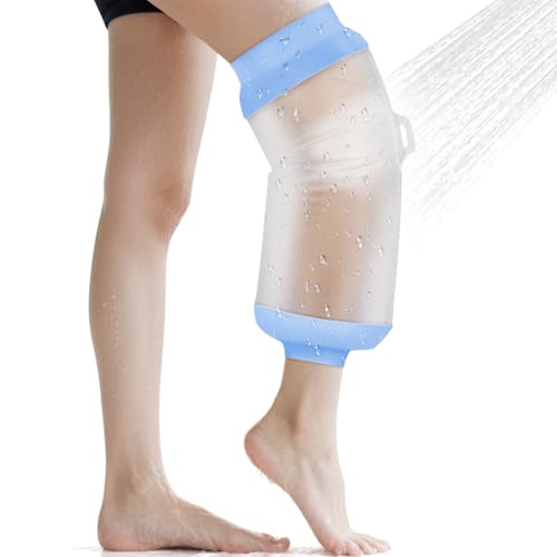 ANOMM Wasserdichter Gipsschutz Knie, Gipsschutz Wasserdicht Bein, Beinschutz Beim Baden, Wiederverwendbarer Cast, Verband, Bandage, Duschschutz Fuß für Ggebrochenes Bein, Knie, Knöchel von ANOMM