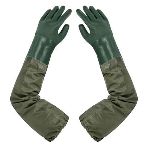 ANOMM Lange Teichhandschuhe, Wasserdicht Lange Gummihandschuhe, 71 cm PVC Wiederverwendbare Arbeitshandschuhe zur Abflussreinigung für Gartenarbeit, Fischerei, Aquarium, Maschinenbau (Grün) ANOMM Lange Teichhandschuhe, Wasserdicht Lange Gummihandschuhe, 71 cm PVC Wiederverwendbare Arbeitshandschuhe zur Abflussreinigung für Gartenarbeit, Fischerei, Aquarium, Maschinenbau (Grün) von ANOMM