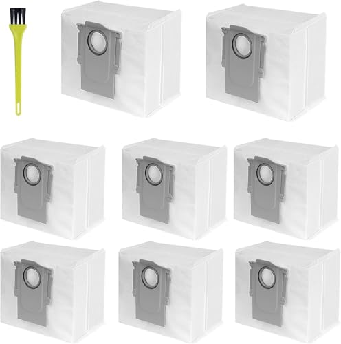 ANOMM 8 Stück Staubbeutel für Roborock Q5+/Q5 Pro+/Q7+/Q7 MAX/Q7 MAX+/Q8 Max+/S8 Pro Ultra/Q5 Max+ Roboter Staubsauger Selbstreinigungsstation, Ersatz-Staubsaugerbeutel mit Großer Kapazität von ANOMM