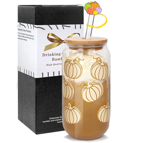 ANOTION Herbst-Kaffeetassen – Herbstdekoration, Kürbisbecher, Herbst-Kaffeetasse, Eiskaffeetassen, einzigartige Herbstdekoration, Kürbis-Dekorationen, Erntedankfest, Tumbler, Herbst, Hochzeit, Tumbler von ANOTION