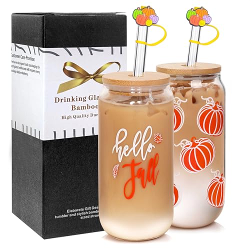 ANOTION Herbst-Kaffeetassen – Herbstdekoration, Kürbisbecher, Herbst-Kaffeetasse, Eiskaffeetassen, einzigartige Herbstdekoration, Kürbis-Dekorationen, Erntedankfest, Tumbler, Herbst, Hochzeit, Tumbler von ANOTION