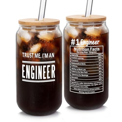 ANOTION Ingenieur-Tasse - Geschenk für Ihn zum Valentinstag, Geburtstag - Gag-Geschenk, Niedlicher Glasbecher für Männer von ANOTION