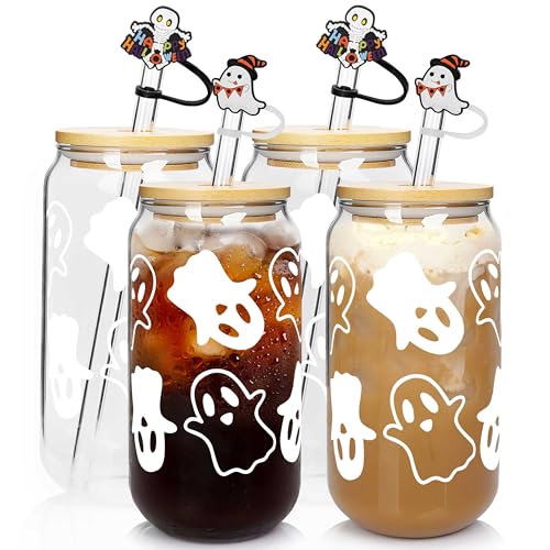 Halloween-Tassen, 590 ml Halloween-Bierdosenglas mit Deckel und Strohhalm, Halloween-Becher, Kaffeetassen, Halloween-Dekoration, Trinkwasserflaschen, Halloween-Dekorationen für den Innenbereich Halloween-Tassen, 590 ml Halloween-Bierdosenglas mit Deckel und Strohhalm, Halloween-Becher, Kaffeetassen, Halloween-Dekoration, Trinkwasserflaschen, Halloween-Dekorationen für den Innenbereich von ANOTION