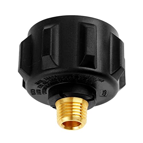 ANPTGHT QCC1 Propangas-Adapter Gasregler-Ventilverschraubung mit Mutter und 1/4 Zoll NPT Außengewinde – Premium massives Messing Propangasrohradapter von ANPTGHT