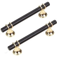 2er Set Möbelgriffe Schlafzimmertürgriff Moderner Türgriff Türgriff Moderner minimalistischer Luxusgriff Schranktürgriff Schubladengriff Schwarz 128mm von ANPVIZ