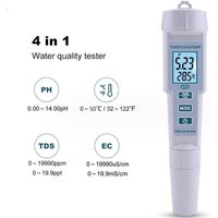 4-in-1-pH-Meter, Wasserqualitätstester, Ph/EC/TDS/Temperatur, IP55-Messgerät, automatische Abschaltung, wasserdicht, Display mit 4-in-1-pH-Meter, Wasserqualitätstester, Ph/EC/TDS/Temperatur, IP55-Messgerät, automatische Abschaltung, wasserdicht, Display mit von ANPVIZ