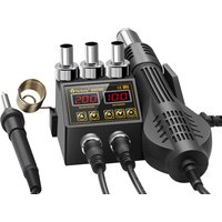 8898D, Heißluftstation, Heißluftschweißgerät, Heißluftlöt- und Reworkstation, LED-Digitalanzeige, 700 W Heißluft-Reworkstation mit 4 Düsen, Löt- und von ANPVIZ