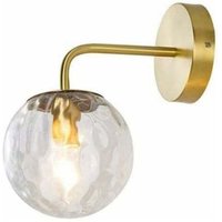 Wandleuchte für Wohnzimmer und Eingangsbereich – Moderne Wandleuchte aus Glas mit Kugelschirm aus Metall und Messing, einfache Wandlampe für von ANPVIZ