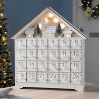 Weihnachts-Adventskalender aus Holz mit Schubladen, wiederverwendbares LED-Licht, 24 Tage Countdown bis Weihnachten, große faltbare LED-Adventsbox, von ANPVIZ