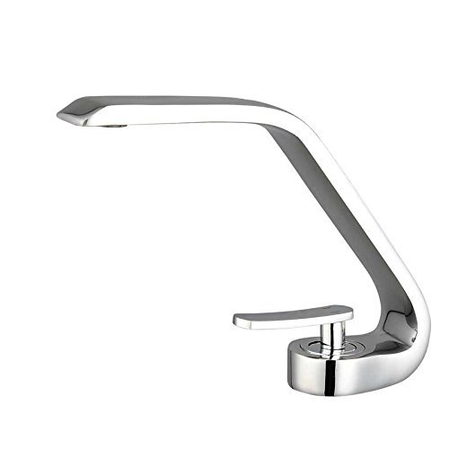 Luxus Moderne Crescent Designs Torneira Einzelgriffe Messing Küchenspüle Armaturen Waschtischmischer F6101-12R Chrom von ANQECAJH