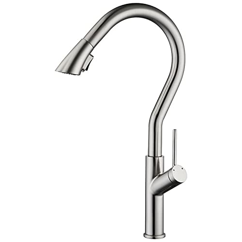Messing Küchenarmatur 360 Grad drehbar Schwarz/Chrom/Nickel Deckmontierte Küchenspüle Wasserhahn Heiß Kalt Mischbatterien von ANQECAJH