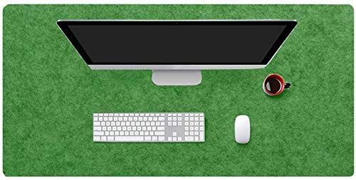 Schreibtischunterlage Gaming & Büro Zuhause Filz Verlängerte Ultra-Dicke Antistatische Maus Tastatur Laptop PC Matte Anti-Rutsch Schreibunterlage 120 x 60 cm Grün von ANQI